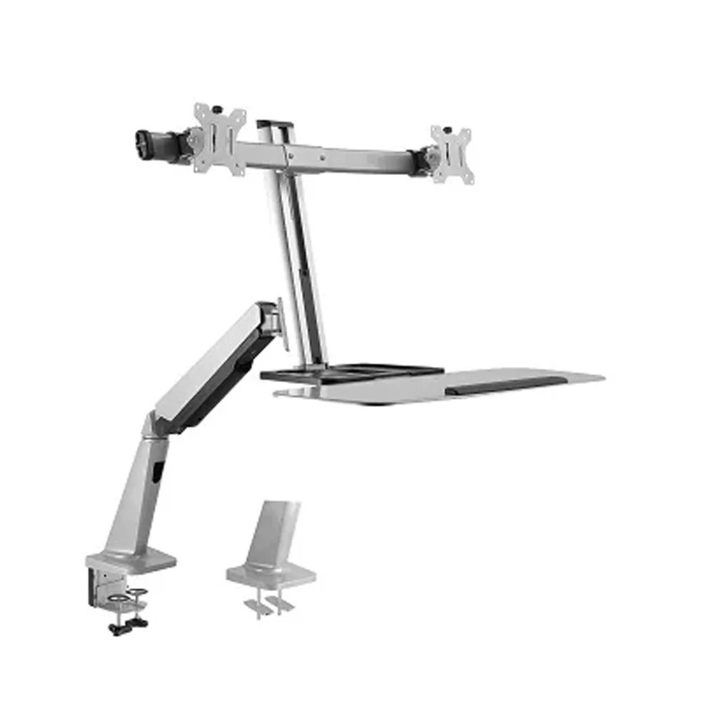 Dual Screen Premium Gas Spring Computer Desk-Top  Mount